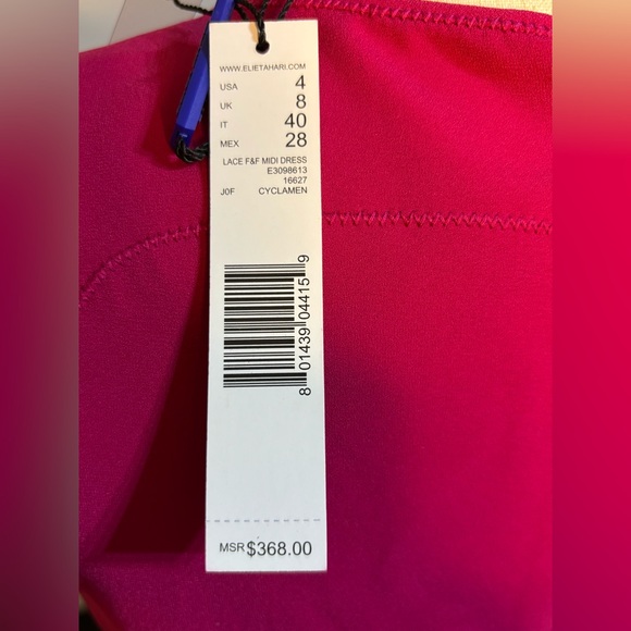 Elie Tahari Fuchsia Midi Dress - Picture 3 of 4